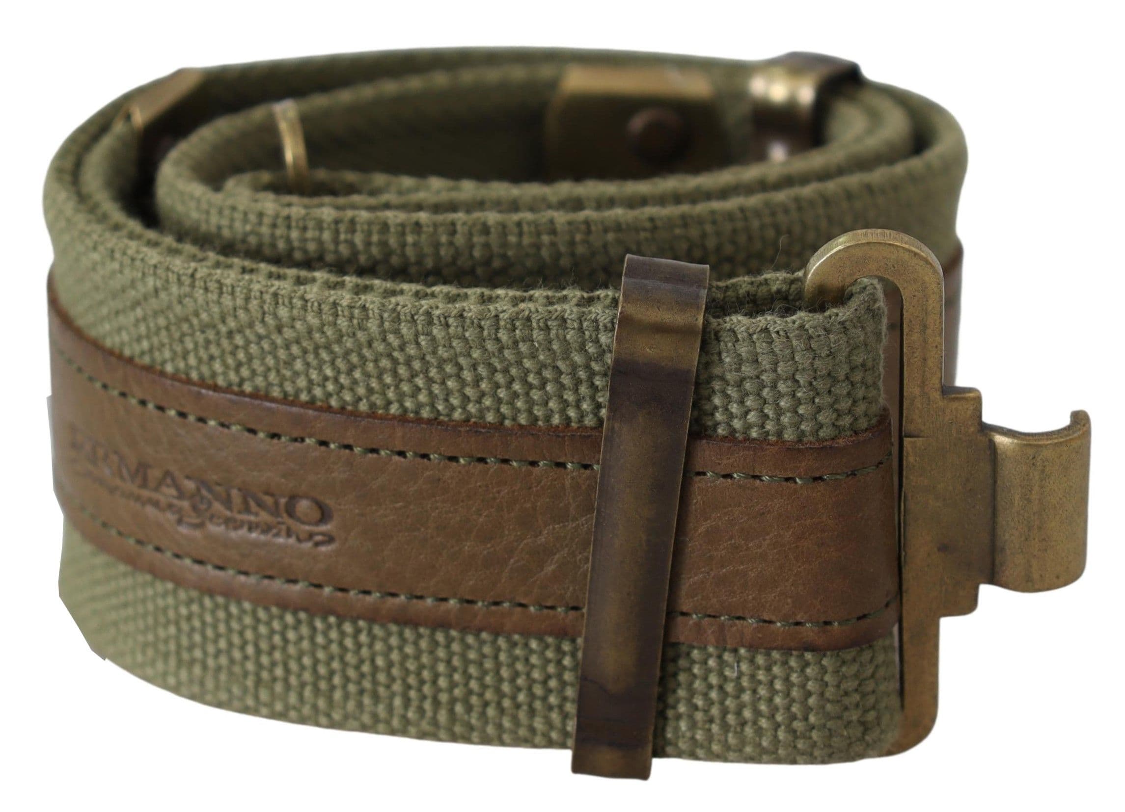 Leather Rustic Bronze Buckle Army Belt