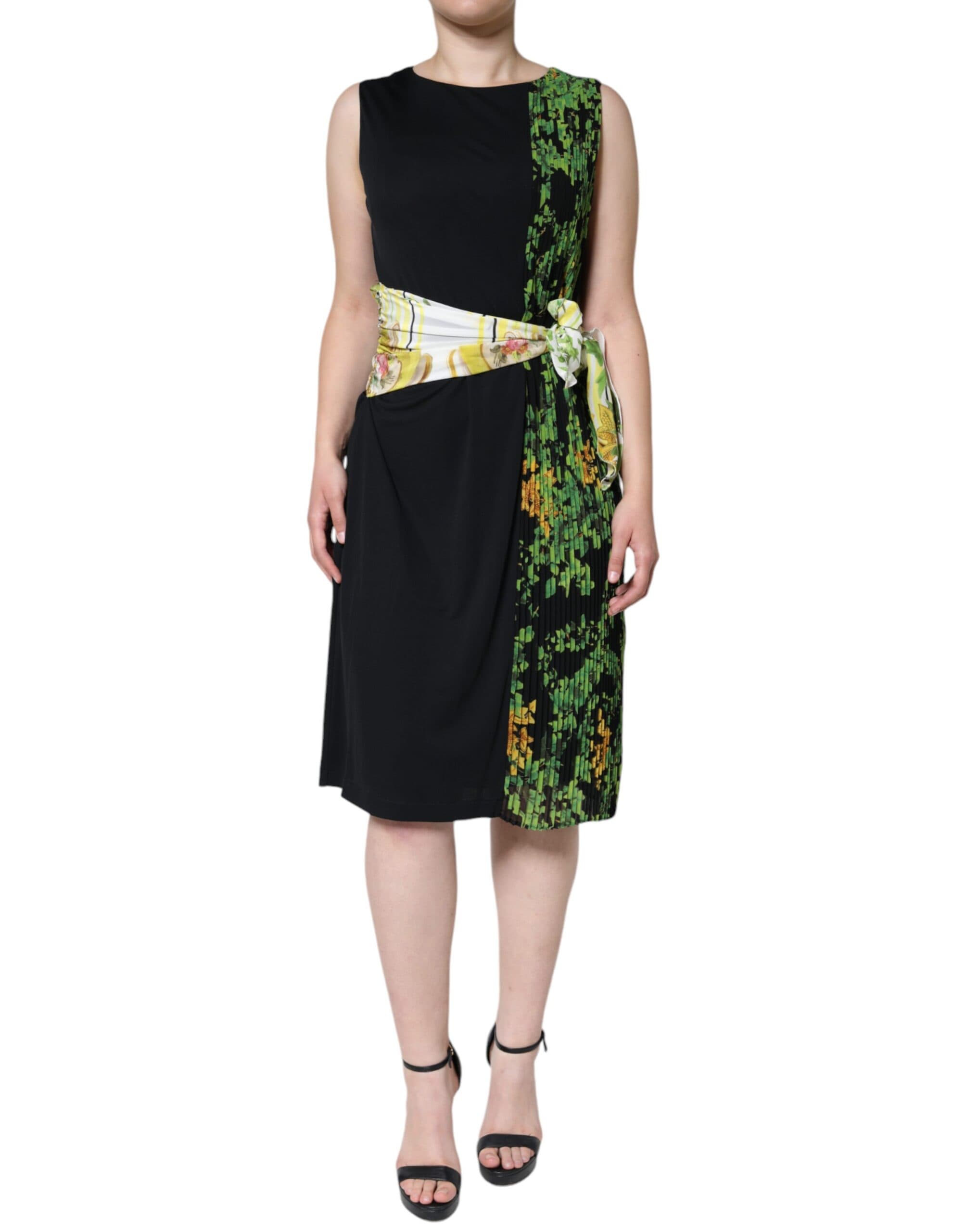 Floral Sheath Knee Length Dress