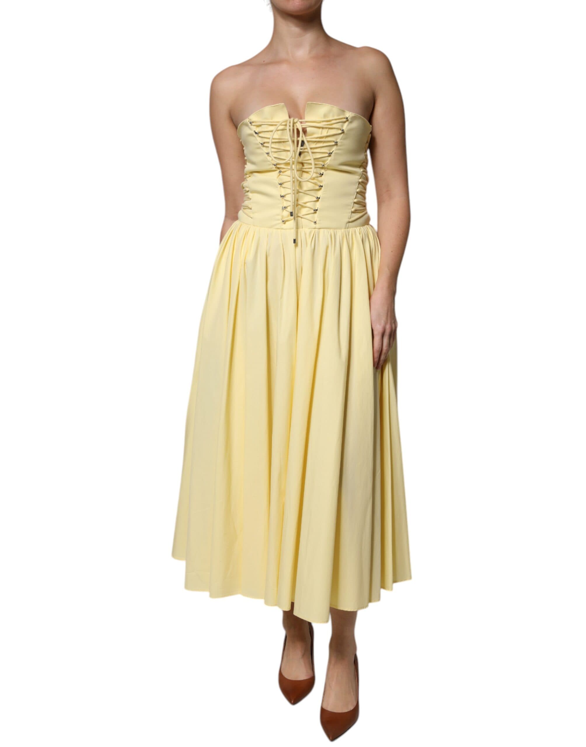 Cotton Corset Midi Dress