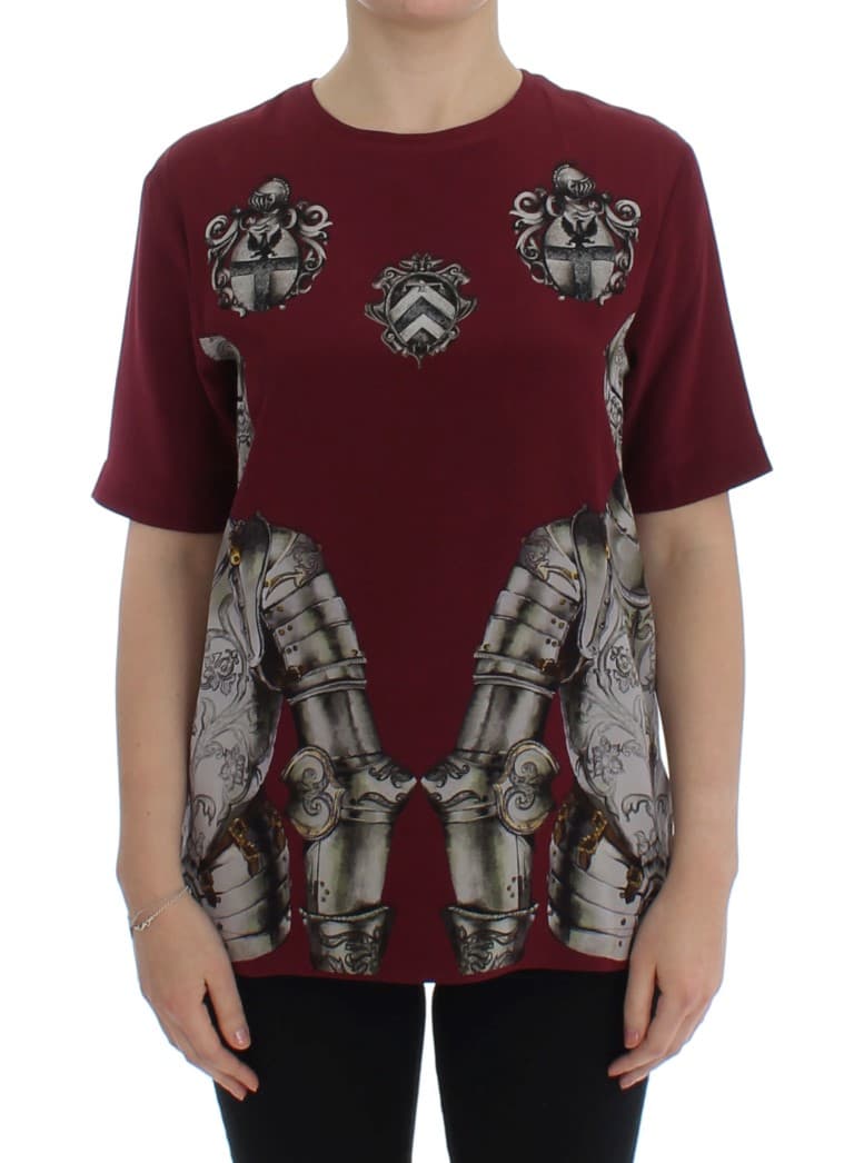 Knight Print Silk Blouse