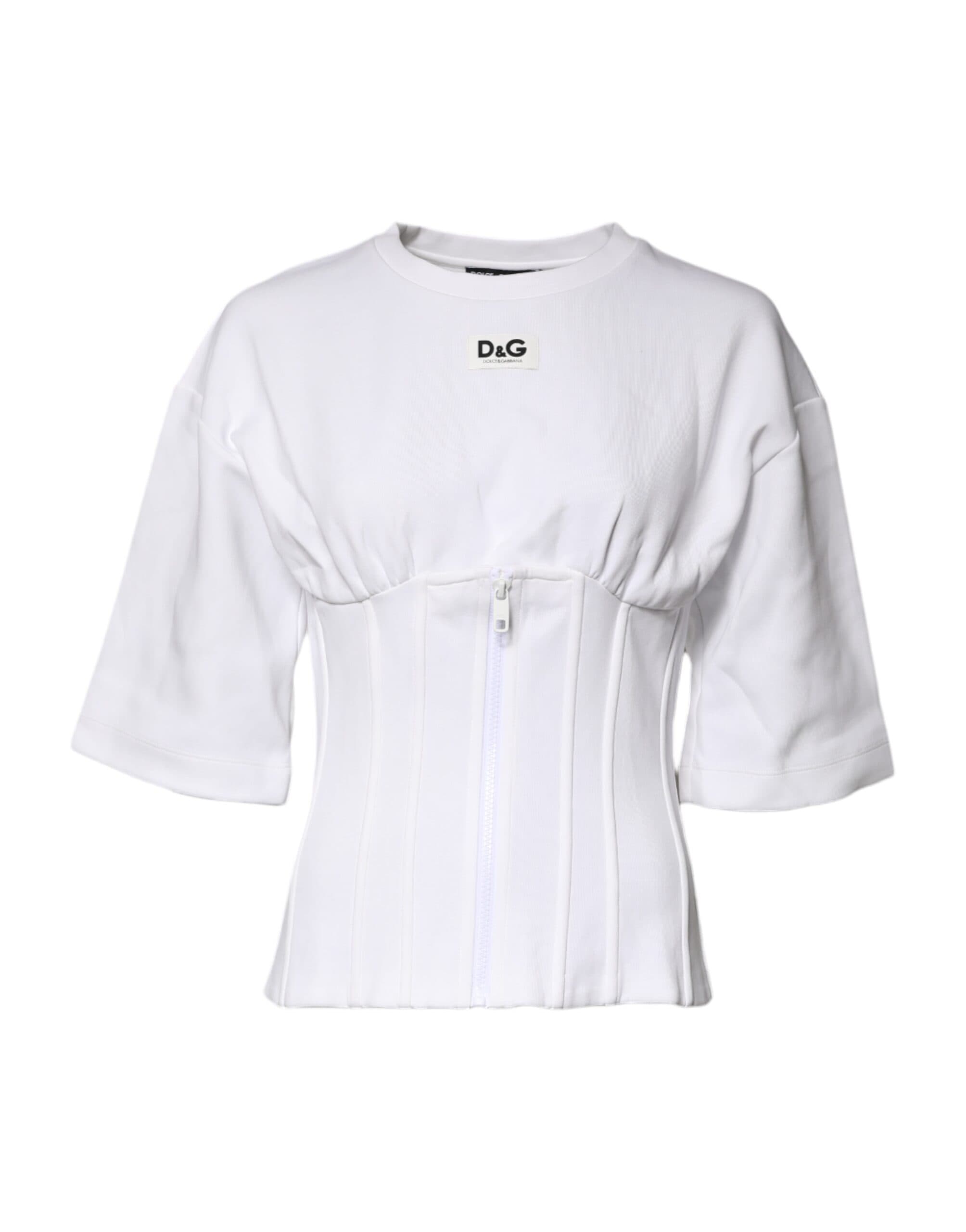 Cotton Blend 3/4 Sleeves Blouse