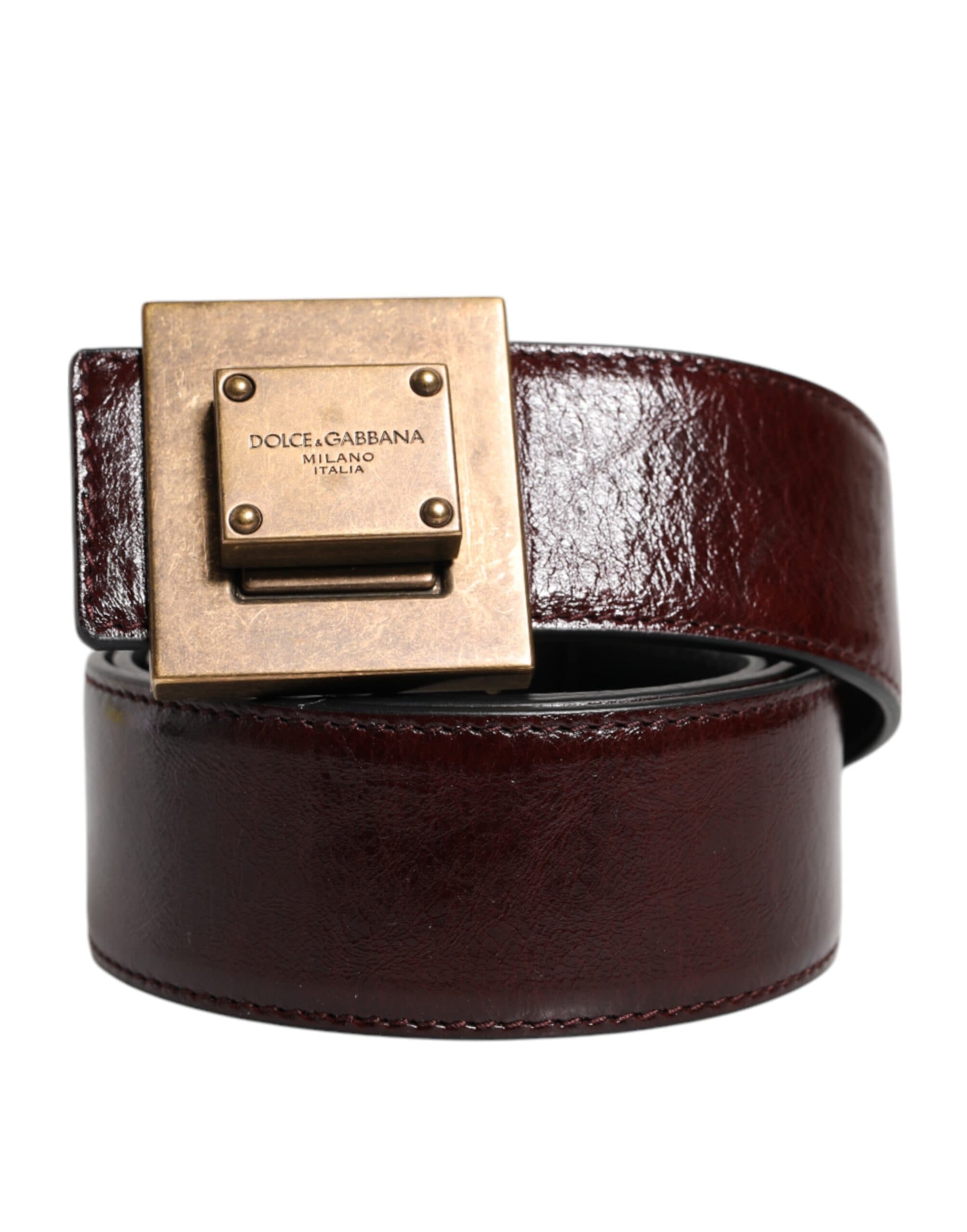 Leather Gold Metal Buckle Classic Belt