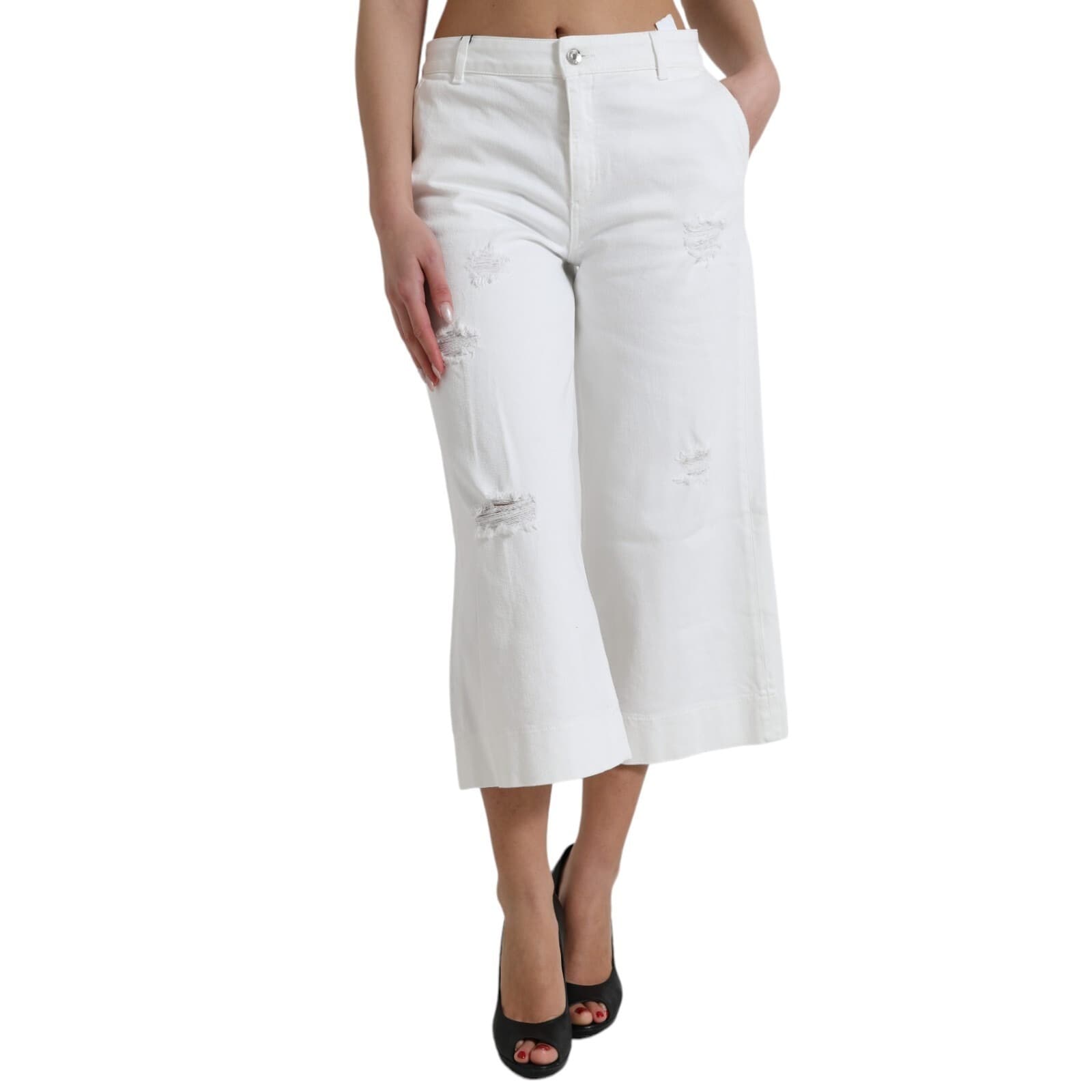 cropped denim jeans
