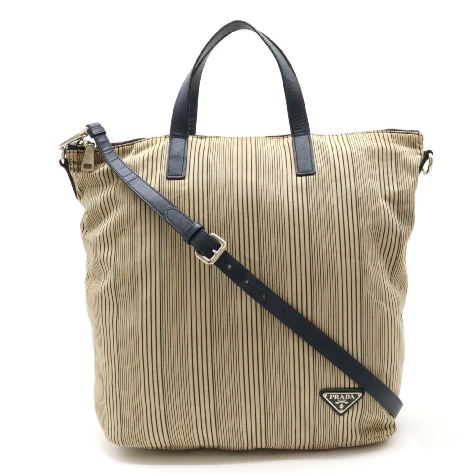 Beige Brown Navy Orange Canvas Leather Handbag Shoulder Bag Tote Bag