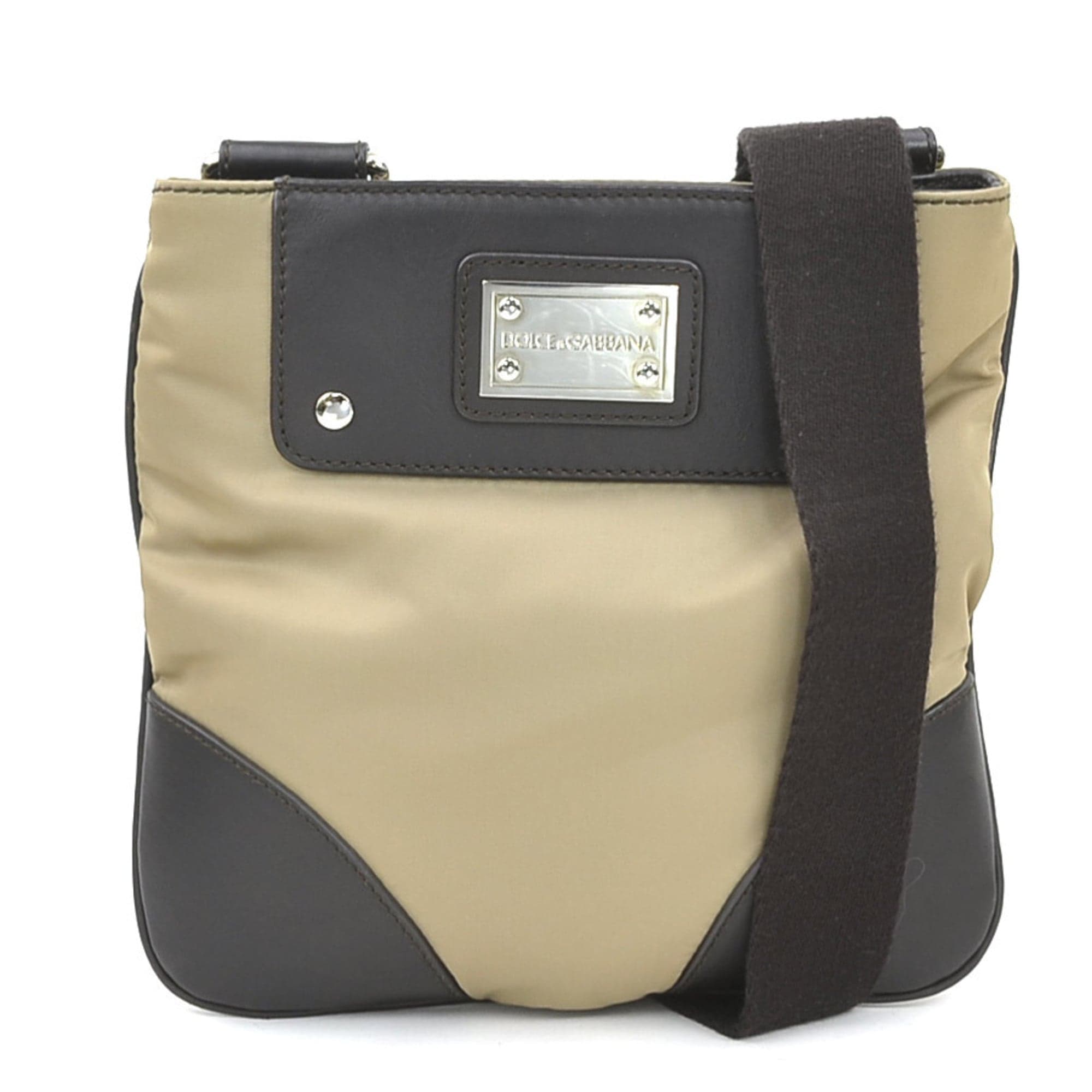 Nylon Leather Shoulder Bag