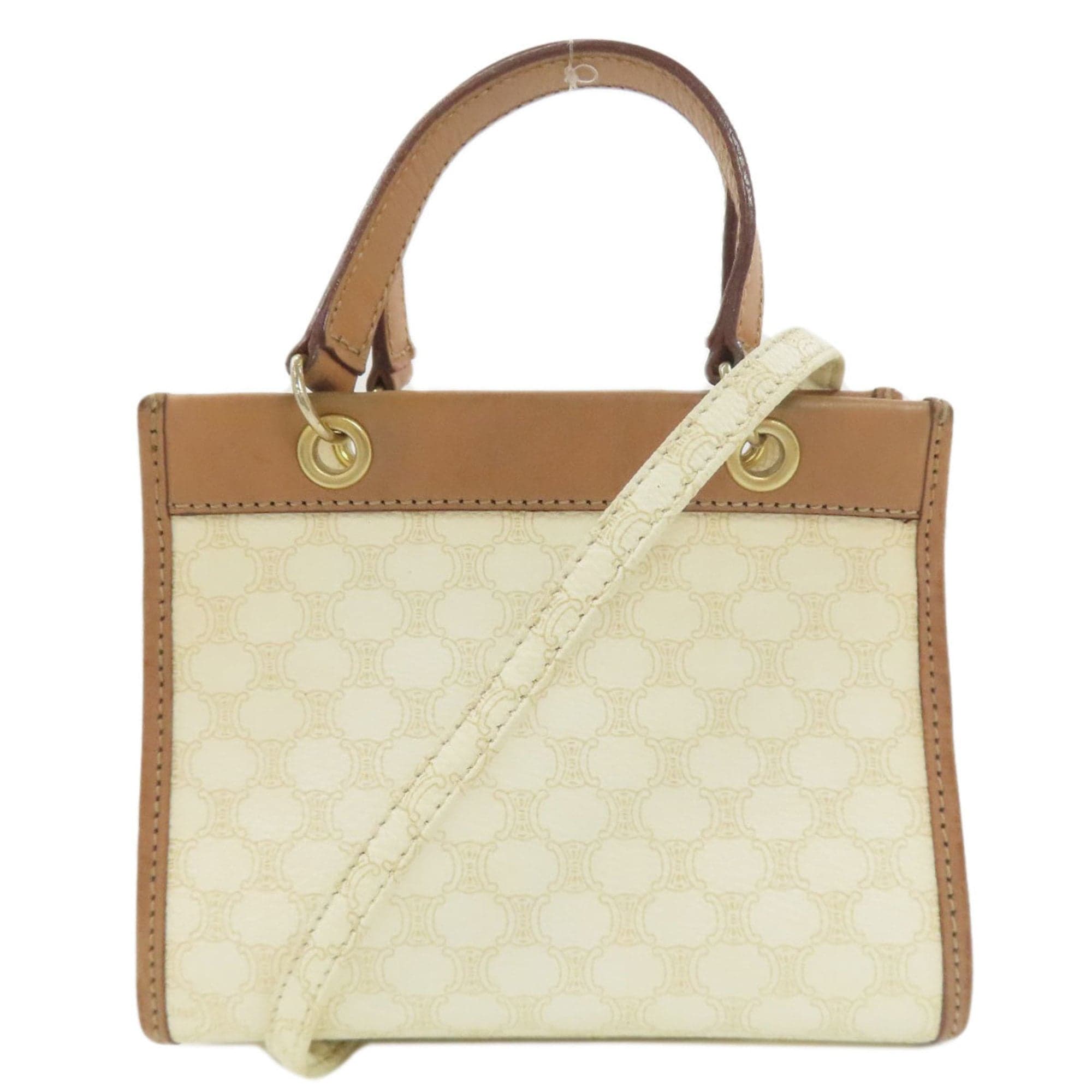 Celine Beige Brown Pvc Shoulder Bag (Pre-Owned)
