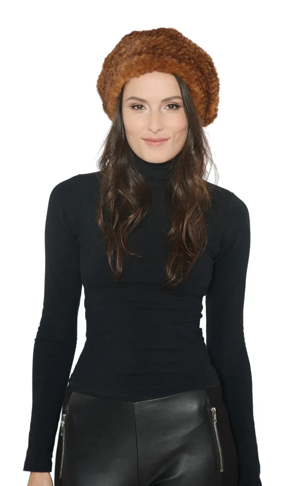 Knitted Mink Beret