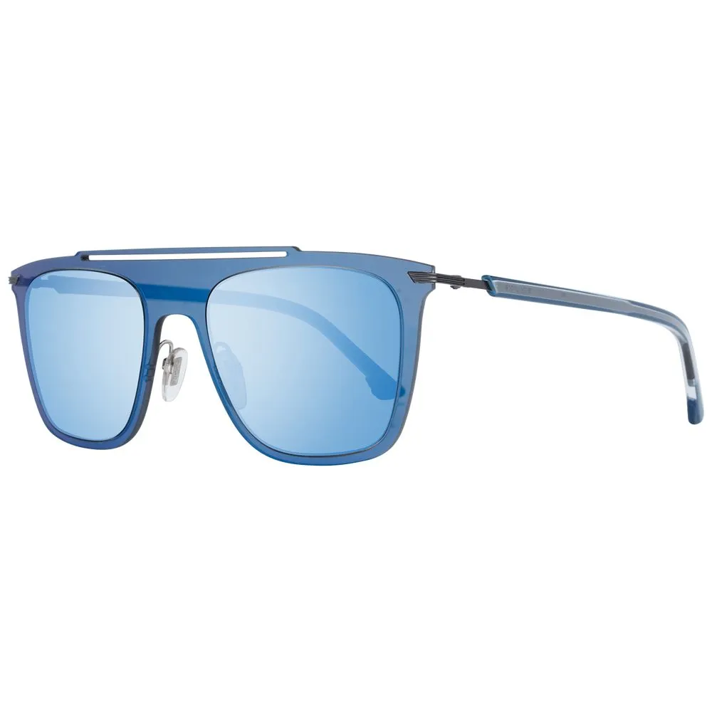 Blue Metal & Plastic Men's Sunglasses