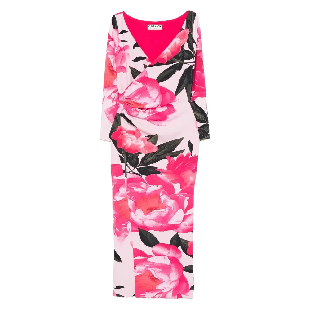 Floral-print Wrap Midi Dress