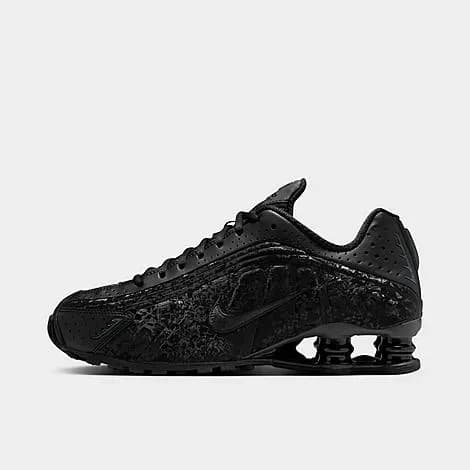 Nike Women's Shox R4 Casual Shoes in Black/Dark Smoke Grey